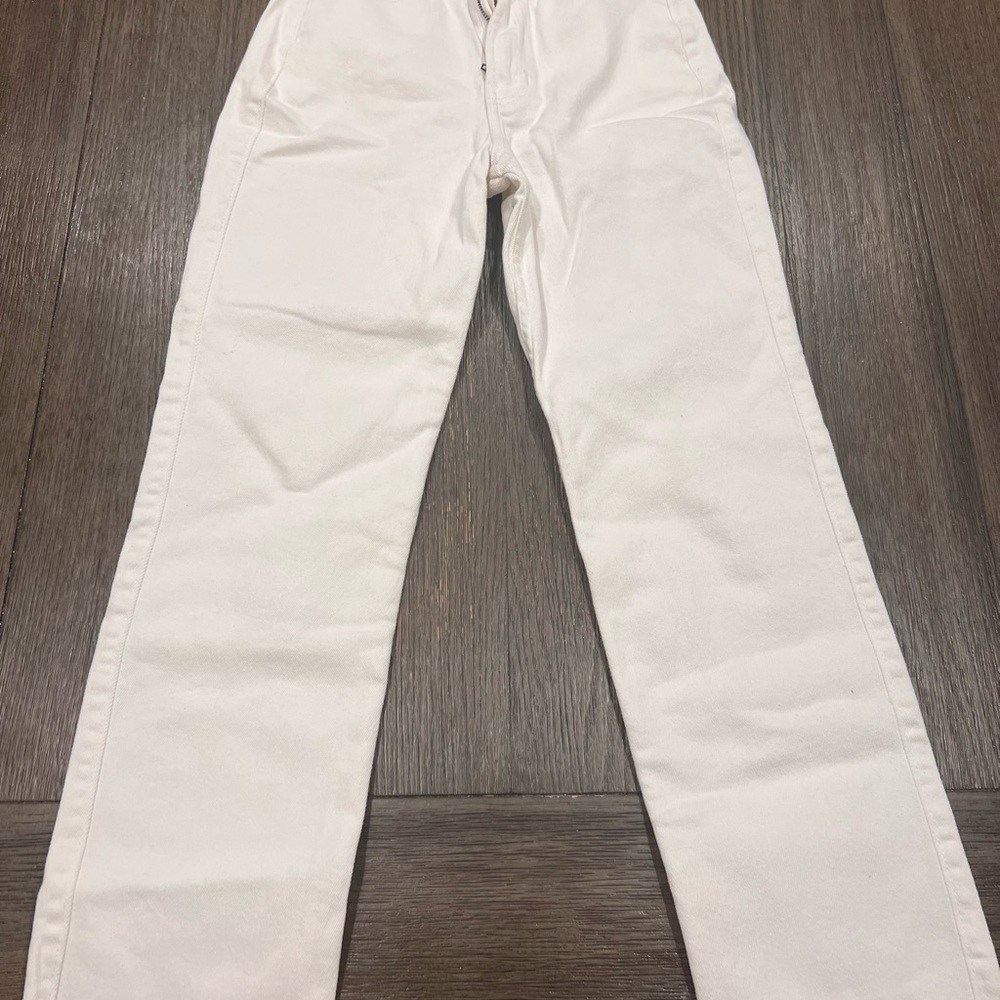 Hollister Women's White Straight Jeans